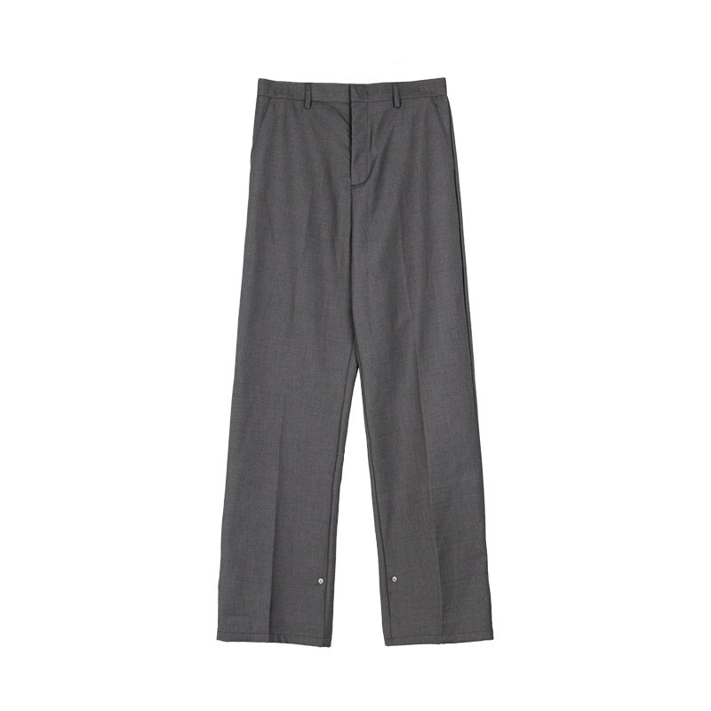 Nathan – Pantalons Droits Décontractés avec Boutons pour Hommes