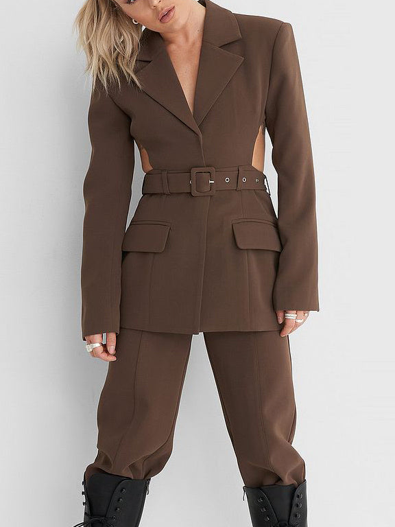Abigail – Blazer en dentelle à dos ouvert avec lacets