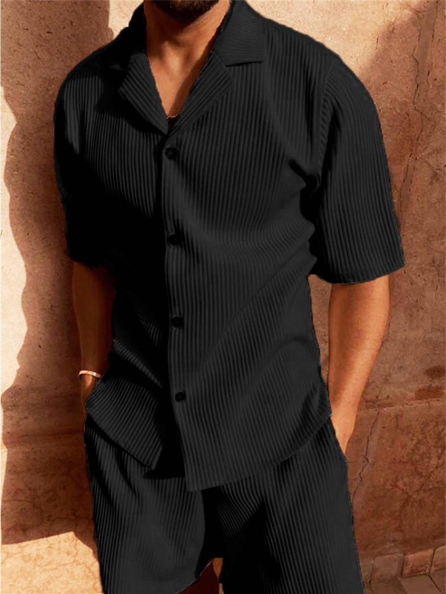 Ross – Ensemble Décontracté en Velours Côtelé à Col Polo pour Homme