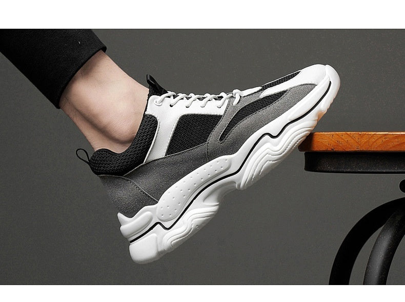 Wayne – Chaussures Casual Mi-Talon à Rehaussement Invisible et Cuir Vegan