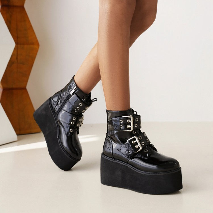 Michelle – Bottines à Talon Muffin en Vegan Noir