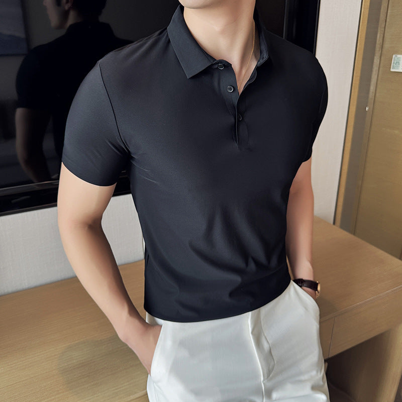 Micheal – T-shirt fin à couleur unie pour homme