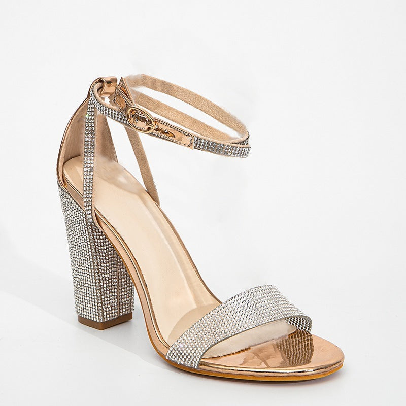 Marion – Sandales à Talons Hauts avec Boucle en Strass