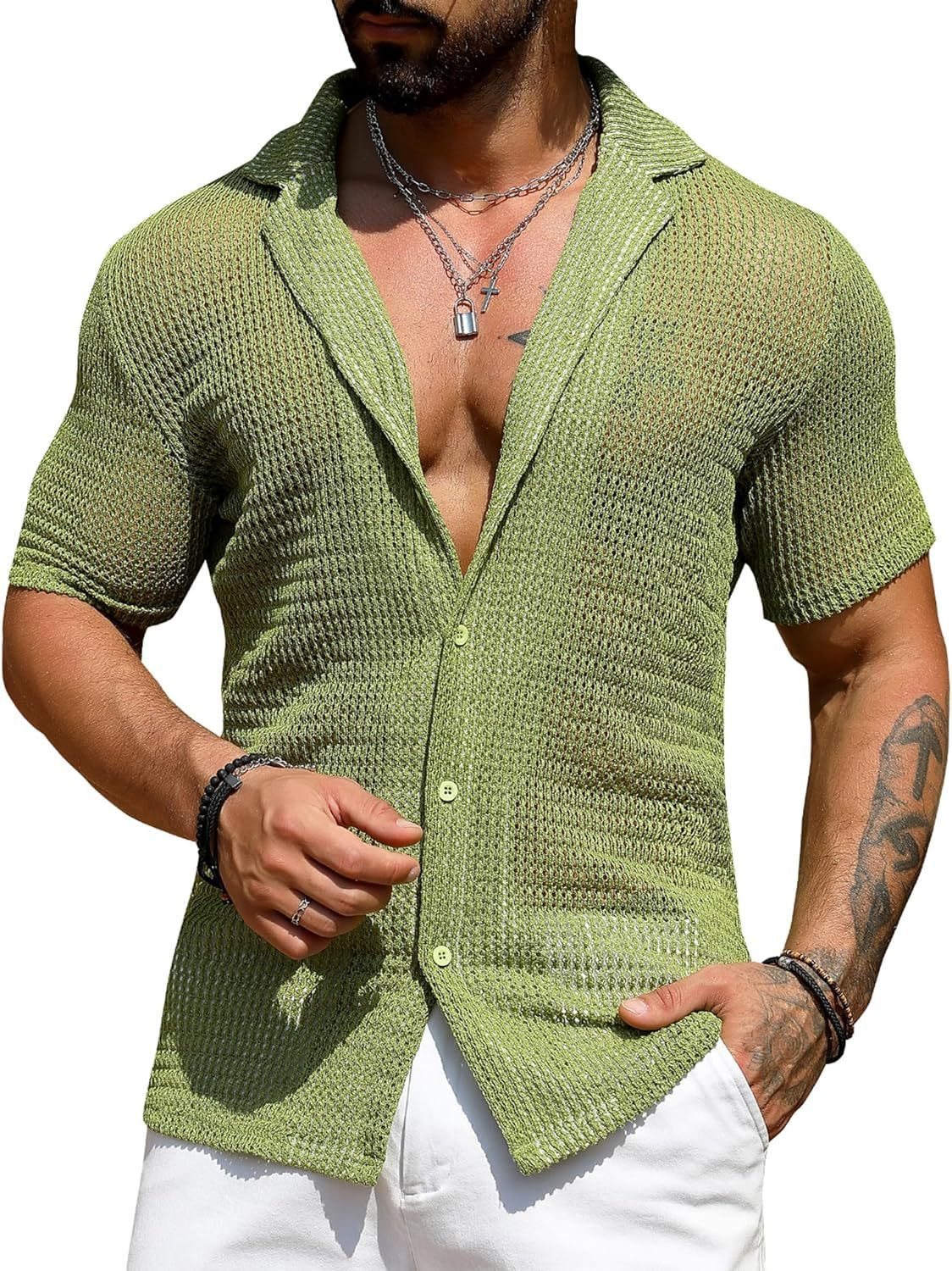 Jon – Chemise Cardigan Respirante à Manches Courtes