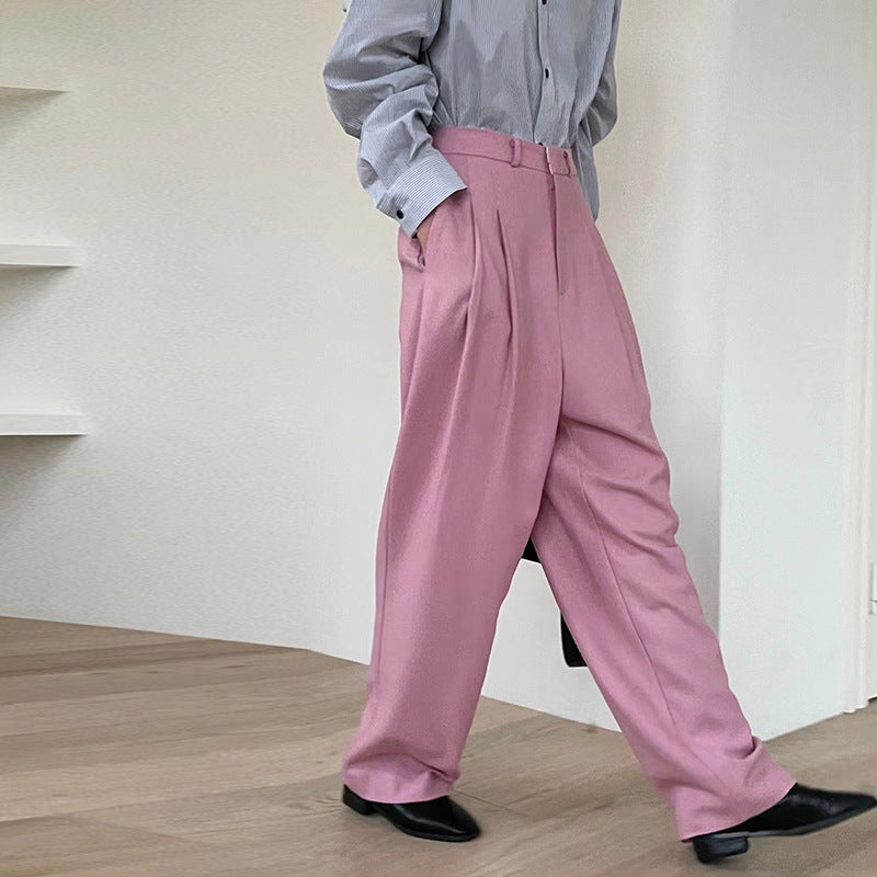 Rachel – Pantalon Droit Plissé Décontracté