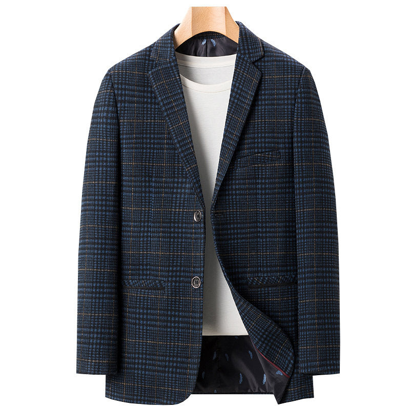 Tim – Costume décontracté à carreaux fins pour hommes
