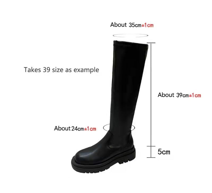 Holly – Bottes Hautes à Semelle Épaisse pour Femmes