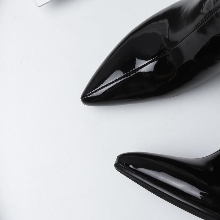 Emma – Bottines Courtes à Talons Épais Or et Argent Grande Taille