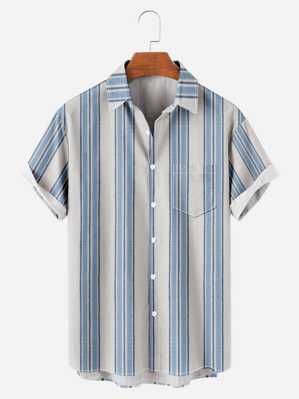 Malcolm – Chemise ample à manches courtes avec impression numérique 3D