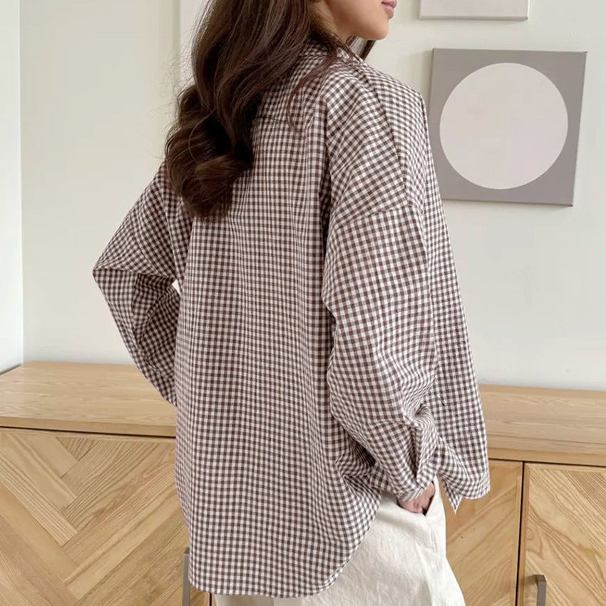 Anna – Chemise en Coton à Carreaux pour Femmes