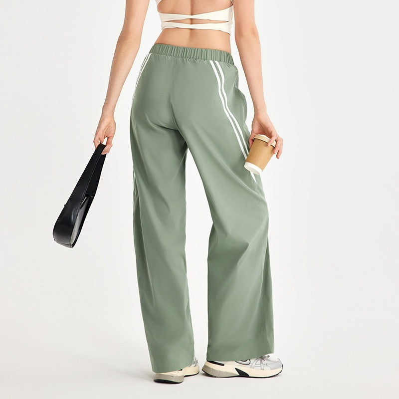 Helen – Pantalon Large à Rayures Latérales