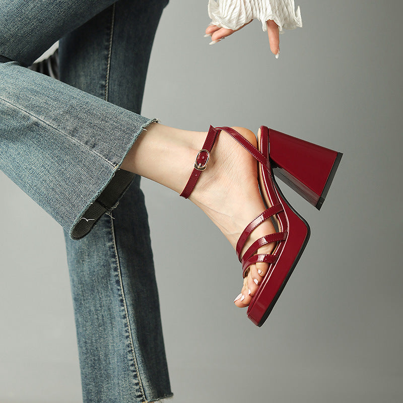 Audrey – Chaussures à Talons Hauts Romanes de Mode pour Femmes