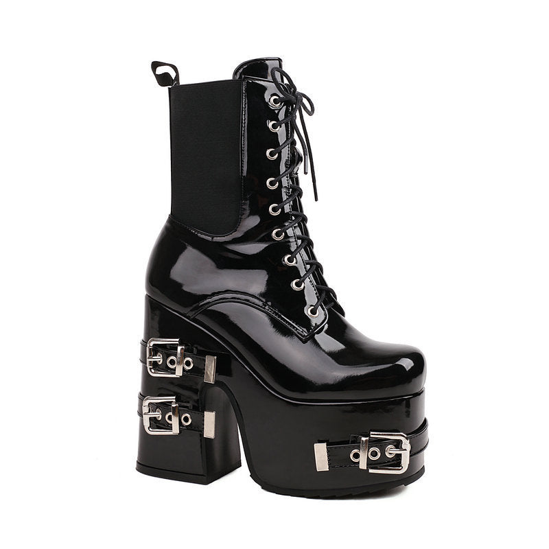 Brenda – Bottes à Talons Hauts avec Fermetures Éclair Latérales
