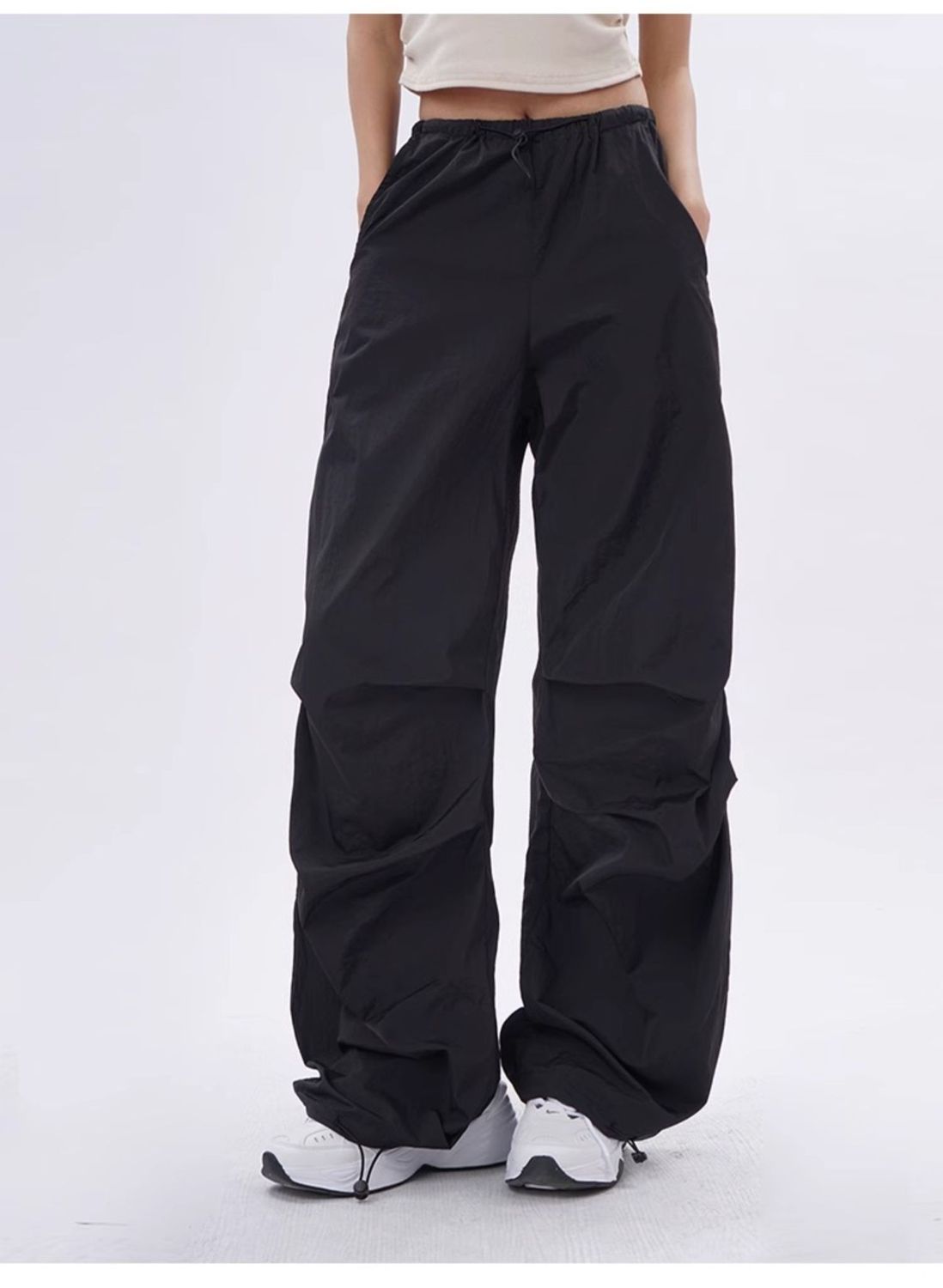 Faith – Pantalon Jogger Décontracté Plissé à Cordon