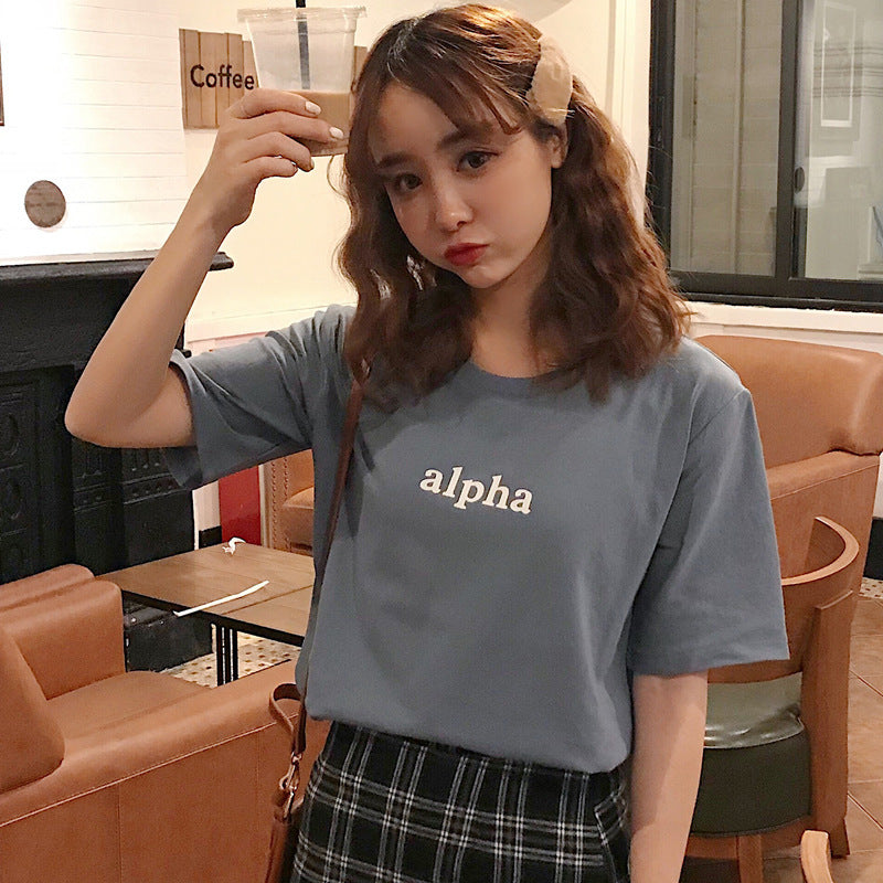 Rowan – T-shirt en Coton à Manches Courtes Imprimé