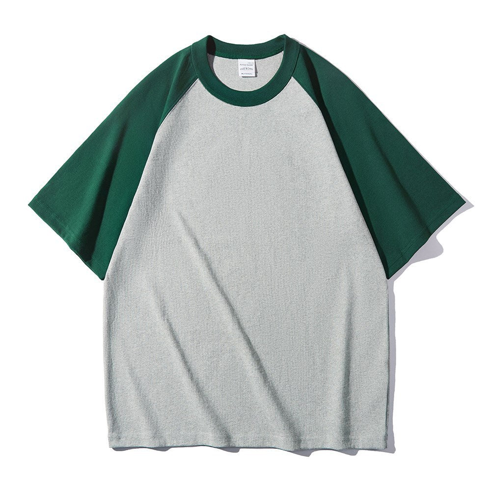 Samuel – T-shirt Épais à Manches Courtes Raglan Contrastées