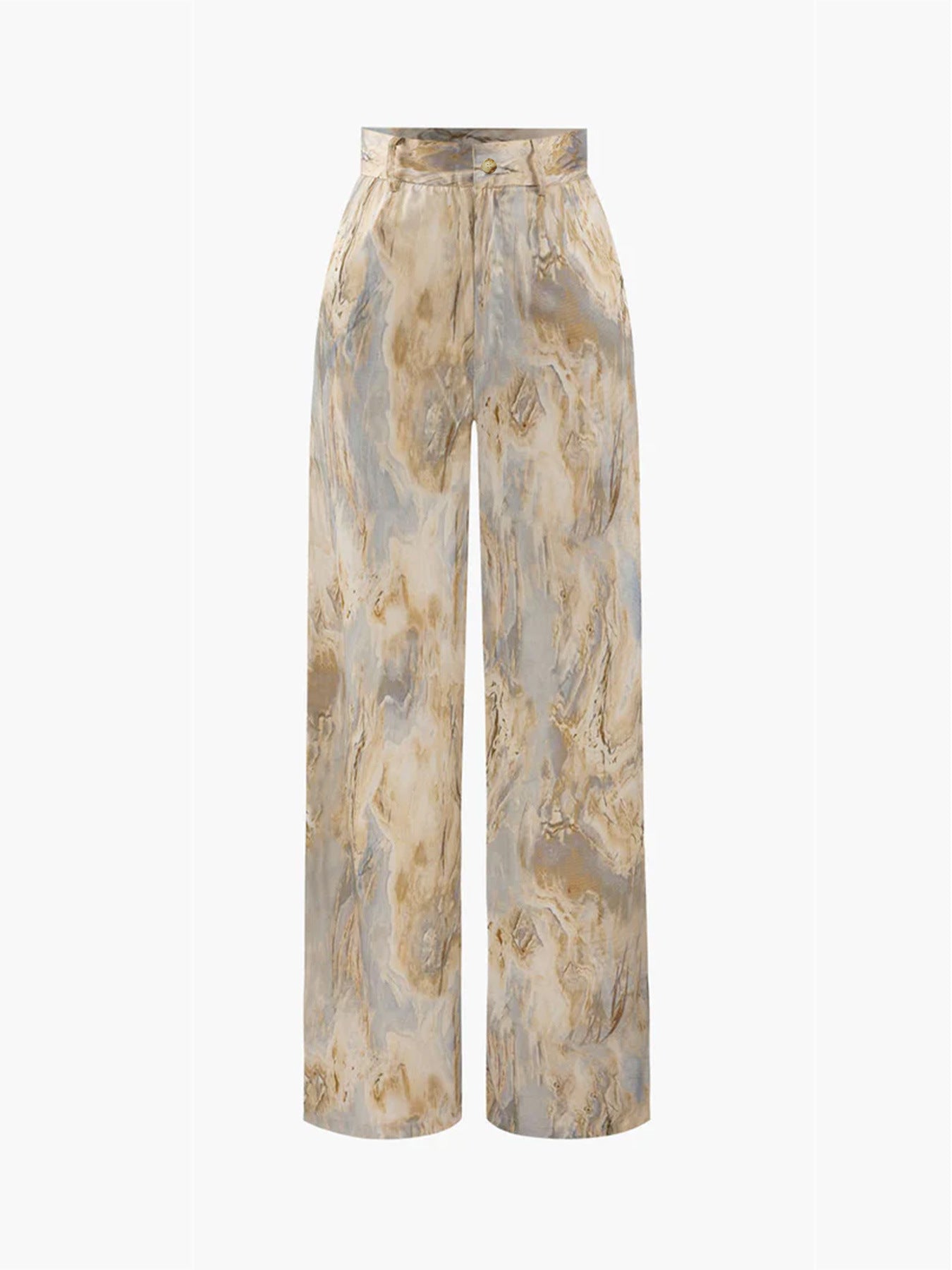 Ann – Pantalon Imprimé Rétro Taille Haute