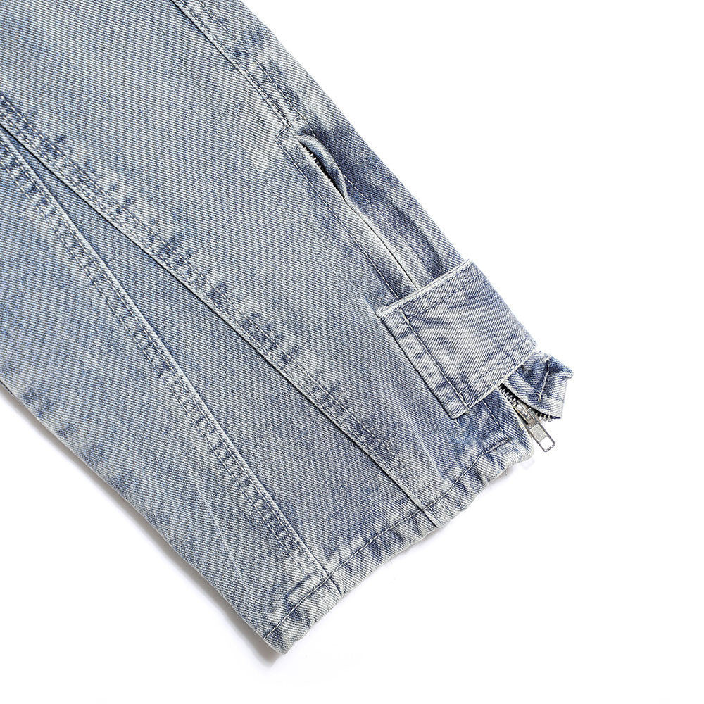 Carl – Jean Droit Patchwork Couleur Unie
