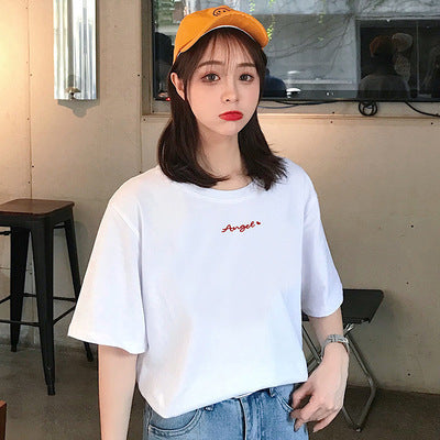 Rowan – T-shirt en Coton à Manches Courtes Imprimé