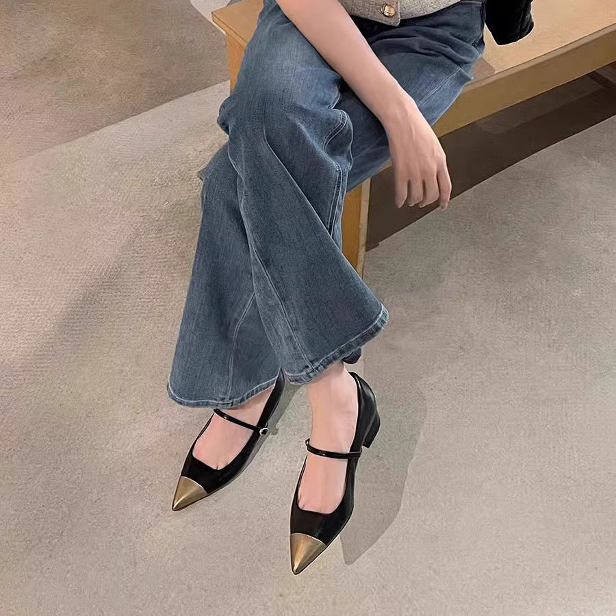 Sue – Chaussures à Talons Moyens en Similicuir avec Bride Cheville