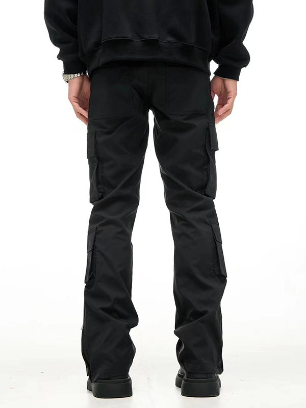 Kevin – Pantalon Cargo Large à Poches Multiples Noir