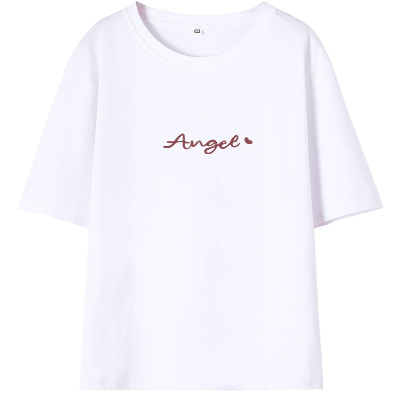 Rowan – T-shirt en Coton à Manches Courtes Imprimé