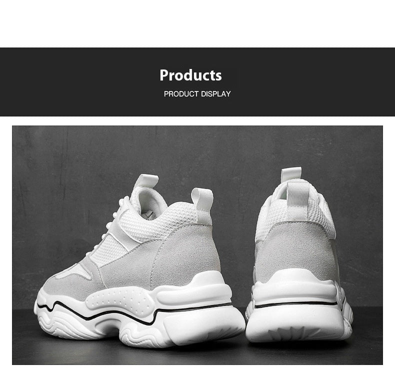 Wayne – Chaussures Casual Mi-Talon à Rehaussement Invisible et Cuir Vegan