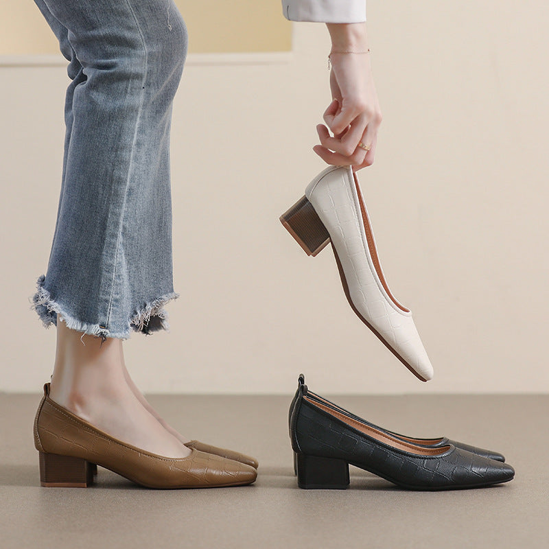 Anna – Talons Carrés à Bout Carré