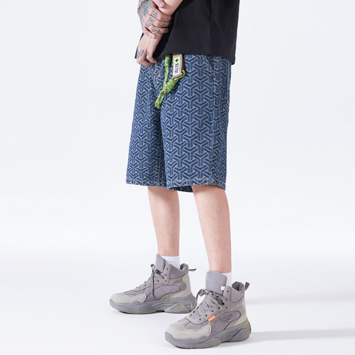 Jordan – Shorts en Denim Jacquard