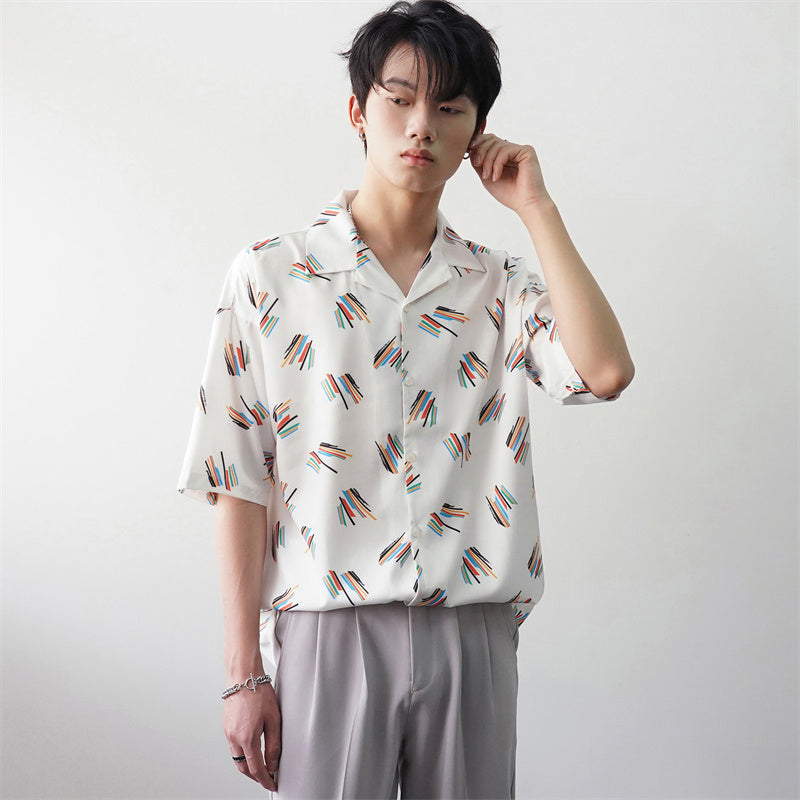 Dominic – Chemise Décontractée à Imprimé Estival pour Homme
