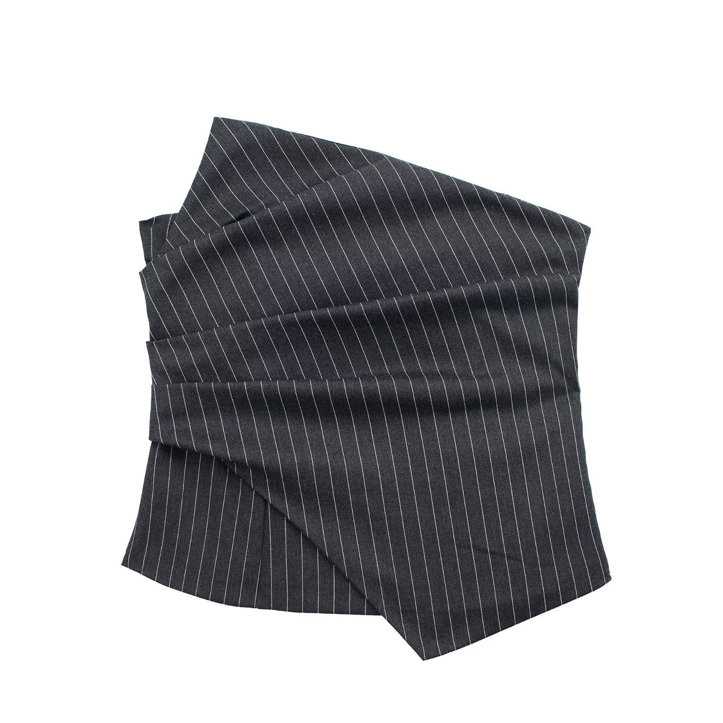 Sandra – Corset Plissé à Rayures Diagonales