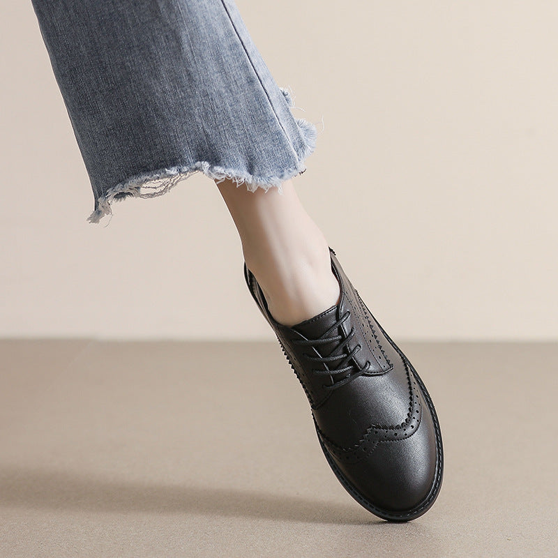Christina – Chaussures Plates à Lacets Douces et Minces