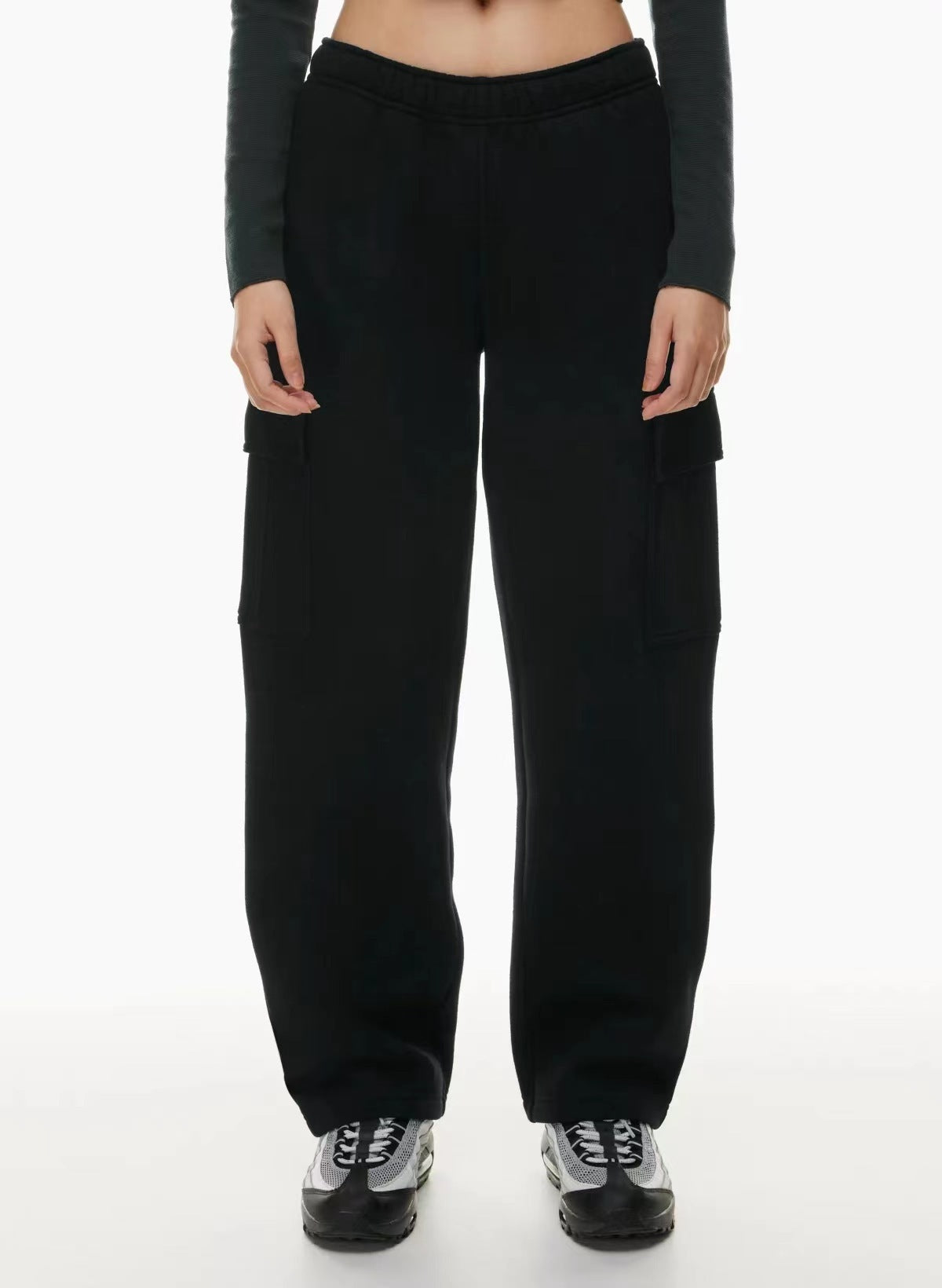 Jacqueline – Pantalon Large à Taille Haute et Élastique