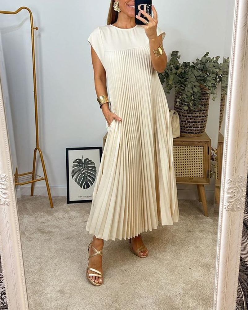 Shannon – Robe Plissée Sans Manches