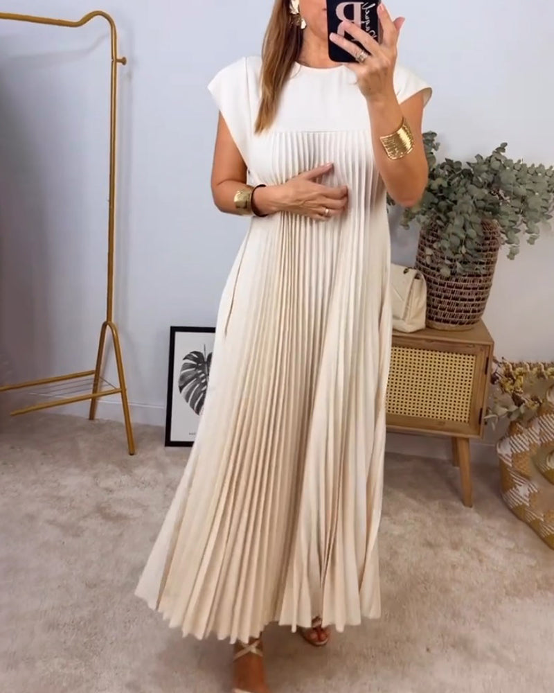 Shannon – Robe Plissée Sans Manches