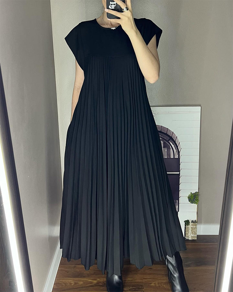 Shannon – Robe Plissée Sans Manches