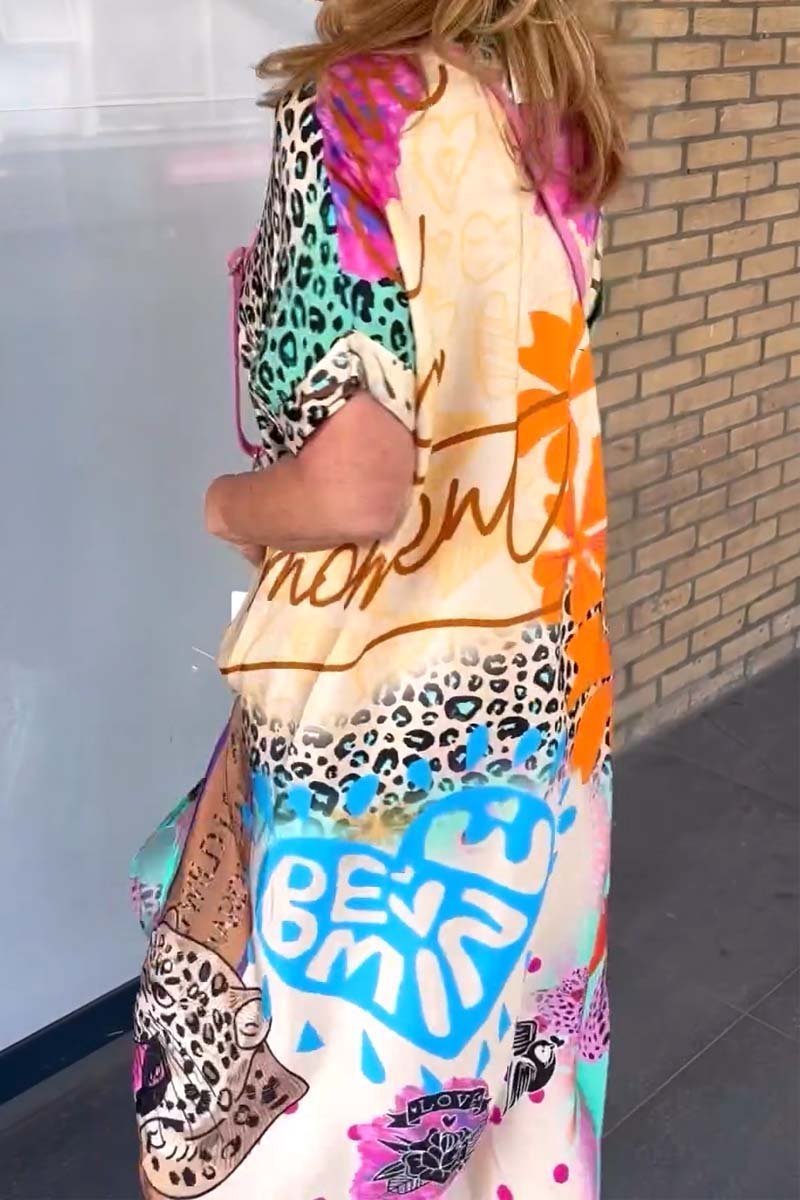 Rebecca – Robe décontractée à motif léopard