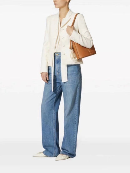 Melissa – Manteau de costume à manches longues à fleurs tridimensionnelles