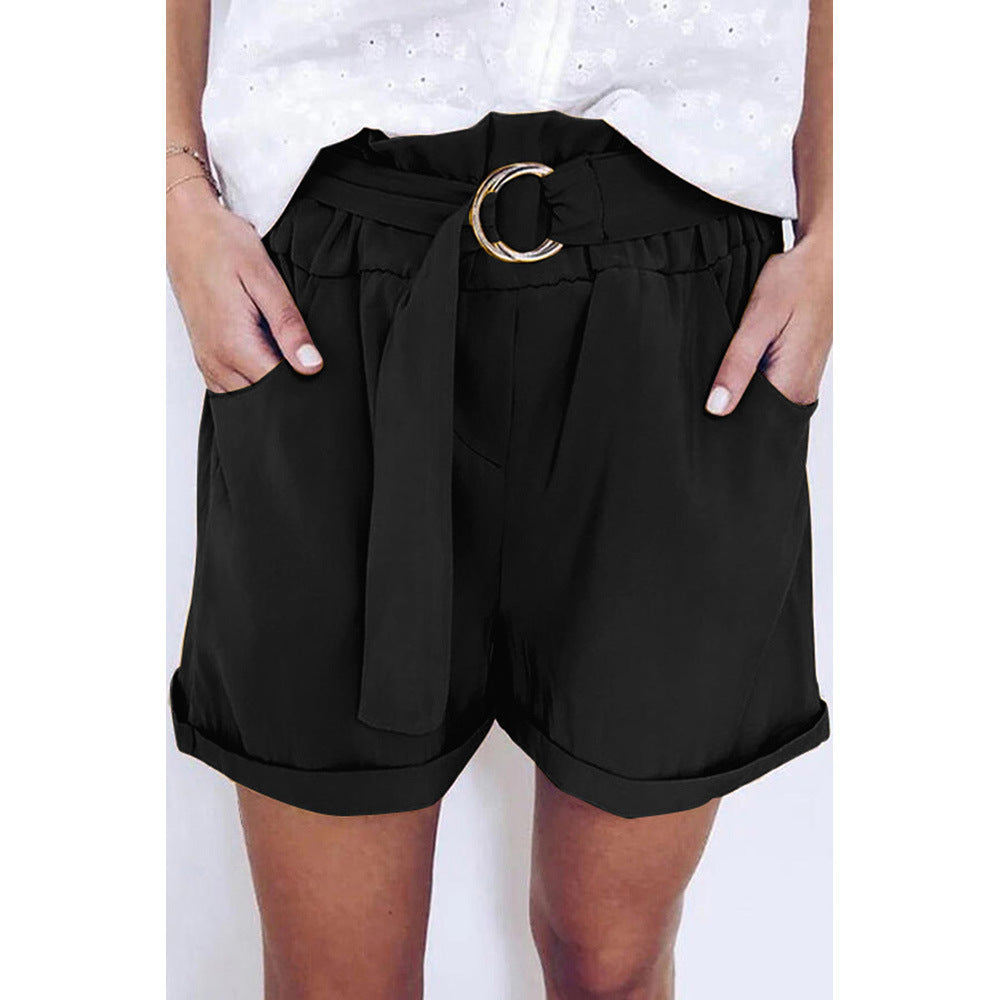 Pamela – Shorts à Jambes Larges et Taille Haute