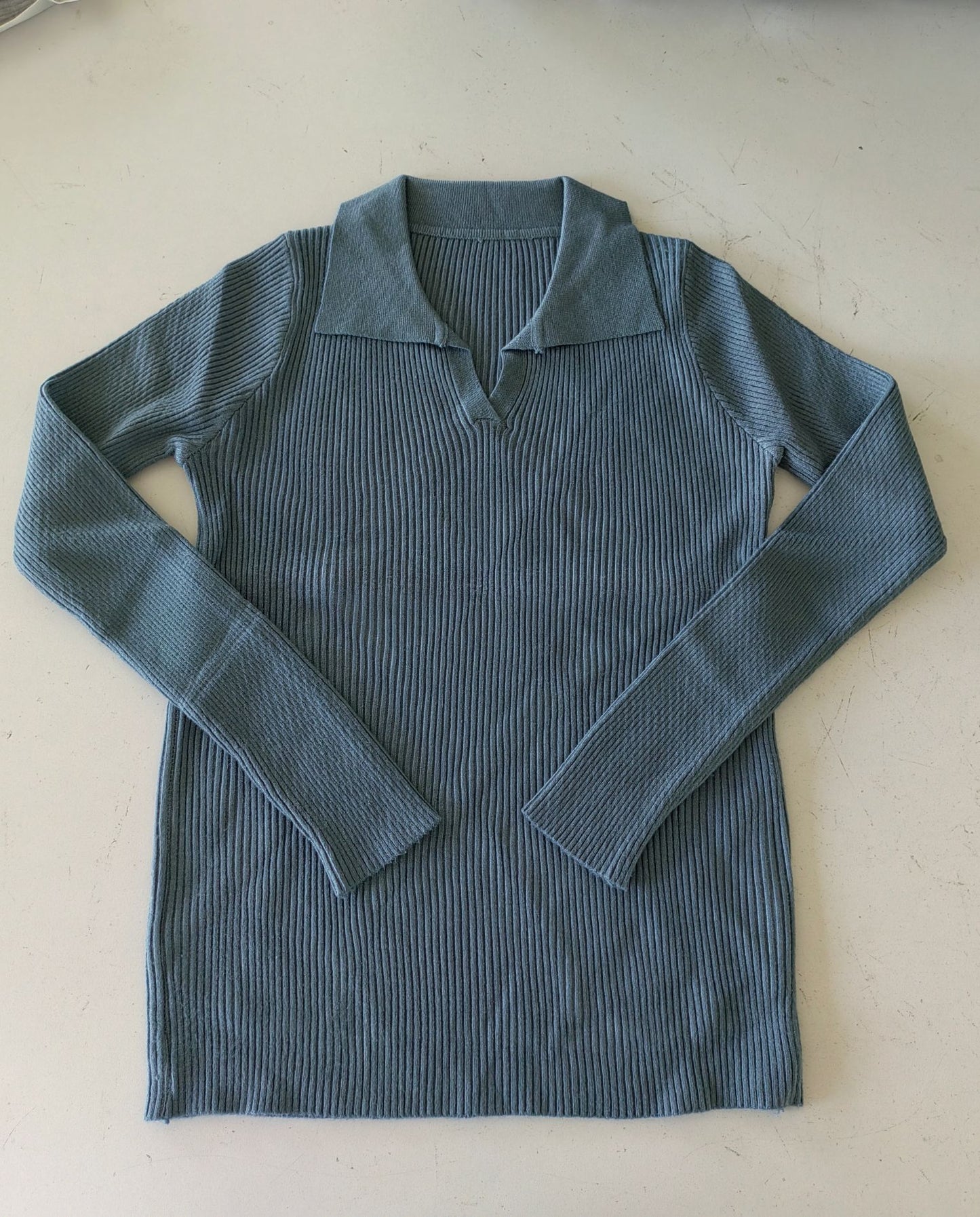 Nicola – Pull à Col Polo avec Manches Longues pour Femme