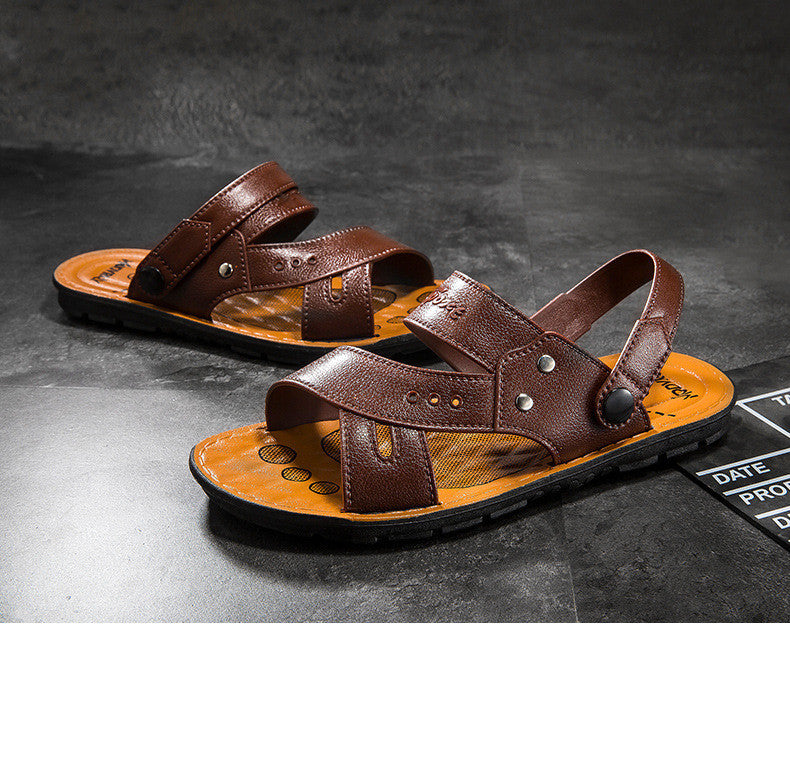 Walter – Sandales de Plage en Cuir Vegan pour Hommes