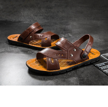 Walter – Sandales de Plage en Cuir Vegan pour Hommes