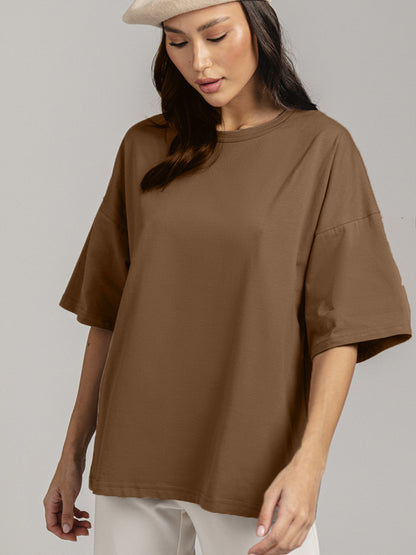 Tara – Haut T-shirt à Manches Courtes en Coton Pur