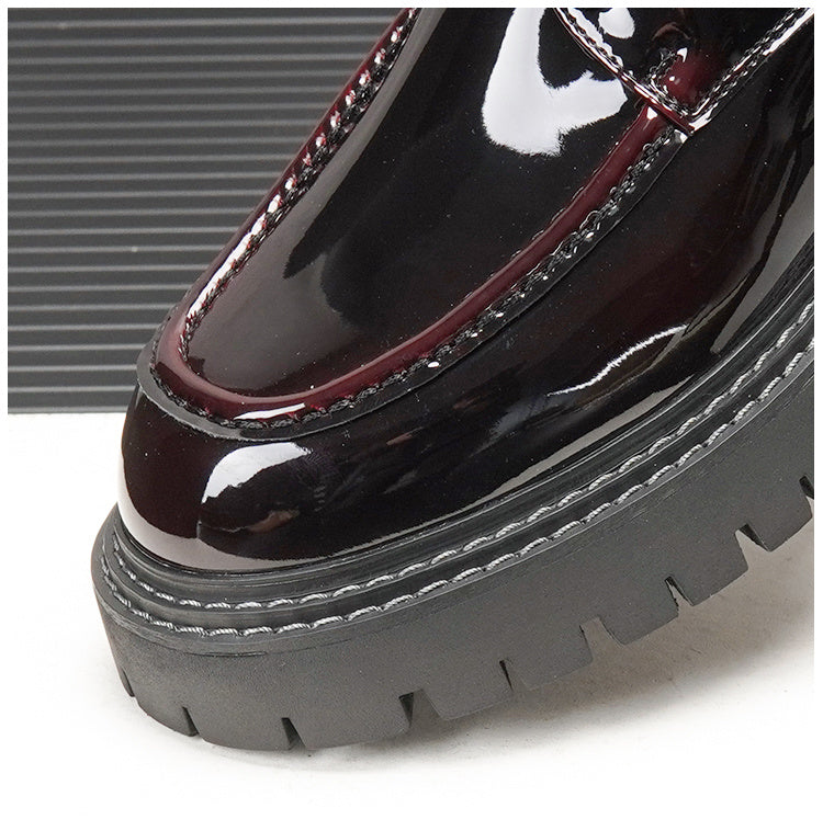 Rhys – Chaussures Casual Rétro Britanniques avec Semelle Épaisse