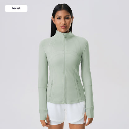 Janet – Veste de Sport Élastique avec Fermeture Éclair pour Yoga et Fitness