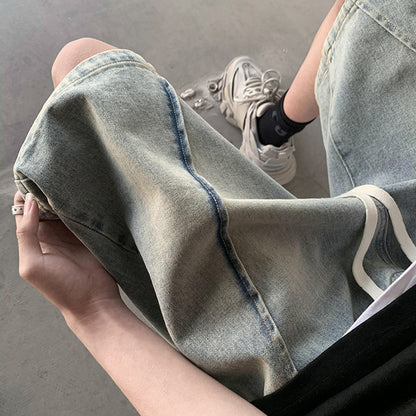 Kieran – Pantalon Court Droit Rétro Lavé