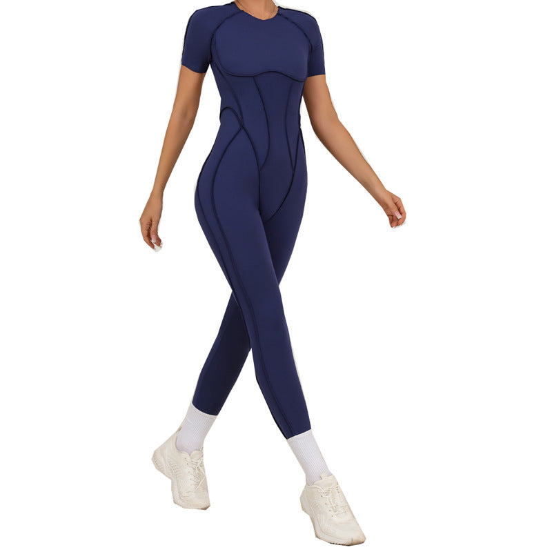 Helen – Combinaison Sport Ajustée à Manches Courtes