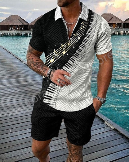 Wayne – Ensemble Polo et Short Décontracté pour Homme