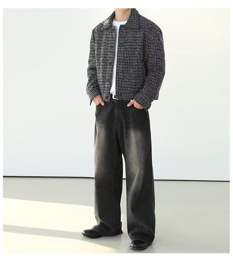 Russell – Jeans Droits Rétro Lavés Style Américain