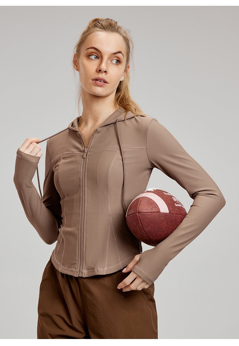 Mary – Manteau de Yoga à Manches Longues Coupe Slim